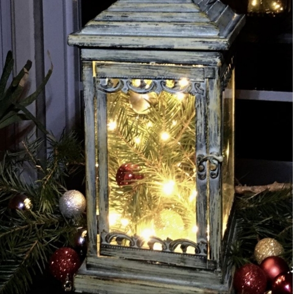 Set of 2 Lanterns. Rustic metal and glass. NEW no tags - Picture 11 of 11